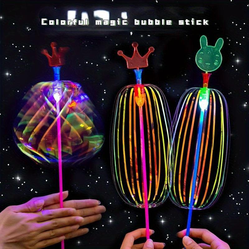 3pcs Bubble Flower Magic Sticks Flash Glow Ribbon Sticks