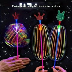 3pcs Bubble Flower Magic Sticks Flash Glow Ribbon Sticks