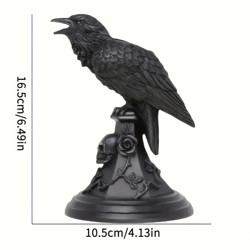 Halloween Gothic Crow Shape Resin Candle Holder