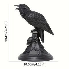 Halloween Gothic Crow Shape Resin Candle Holder