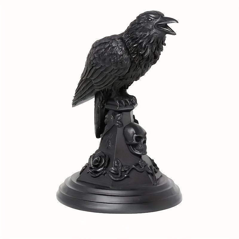 Halloween Gothic Crow Shape Resin Candle Holder