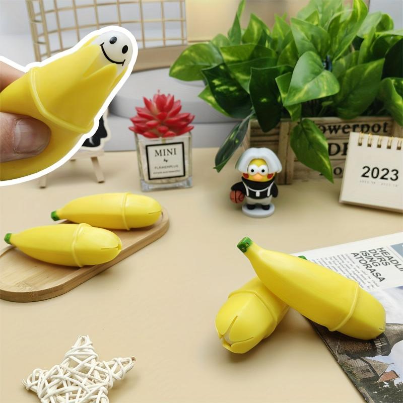 Smiling Banana Stress Relief Squeeze Toy