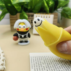 Smiling Banana Stress Relief Squeeze Toy