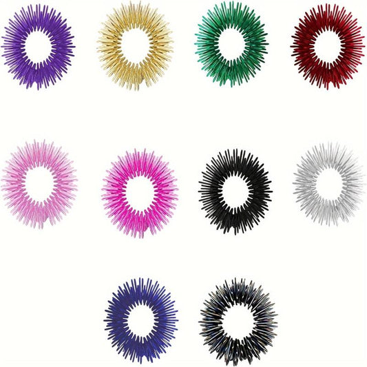 10 Pcs Acupressure Rings Stress Relief Fidget Toy