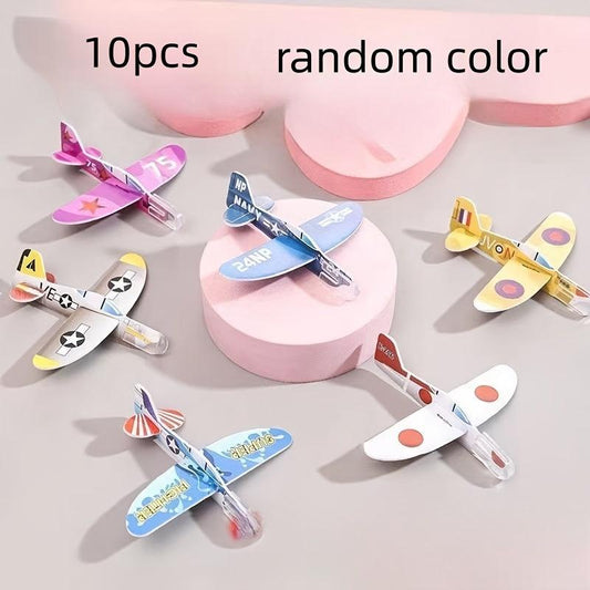 10pcs Mini Foam Airplane DIY Puzzle Educational Toy Kindergarten Gift