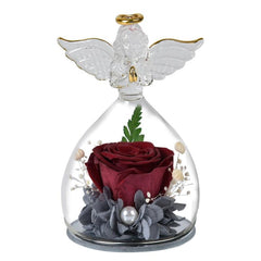 Angel Rose Glass Christmas Ornament