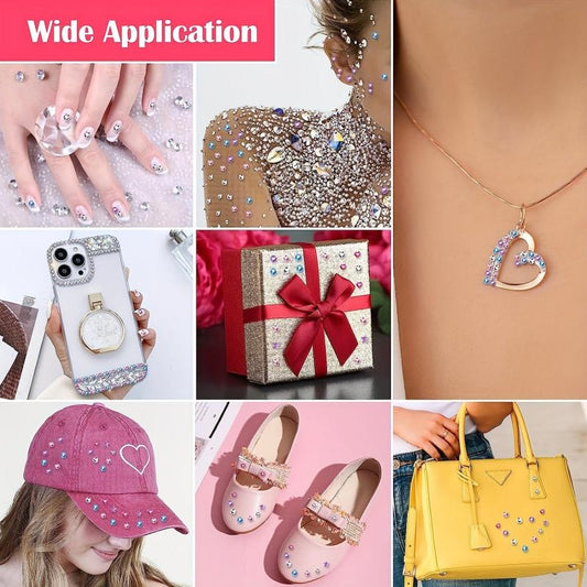 240pcs Gems Hair Nail Clippers Hair Charming Kit