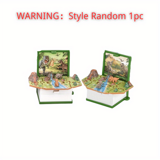 3D Deformation Toy Dinosaur Key Chain Creative Book