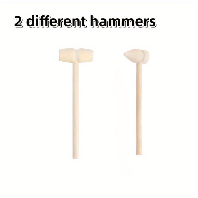 Wooden Hammer Toy Crab Hammer Lobster Hammer Jumping Egg Puzzle Toy