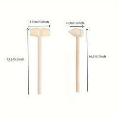 Wooden Hammer Toy Crab Hammer Lobster Hammer Jumping Egg Puzzle Toy