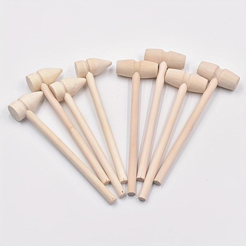 Wooden Hammer Toy Crab Hammer Lobster Hammer Jumping Egg Puzzle Toy