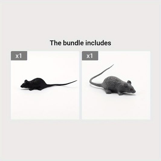 Mini Gray Mouse Cub Prank Scary Toy Halloween Horror