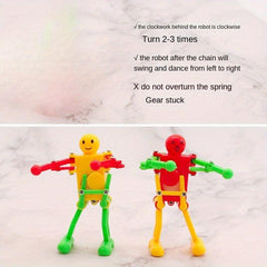 Dancing Robot Educational Toy Clockwork Twist Waist Swing Fun Emojis