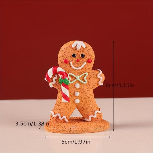 Christmas Gingerbread Man Ornament Window Decoration Resin Crafts