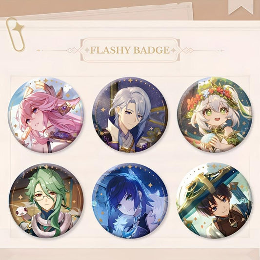 Cartoon Badges Character Figure Anime Tinplate Brooch
