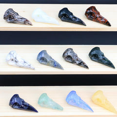 Natural Crystal Bird Skull Reiki Healing Home Decoration and Crystal Gift