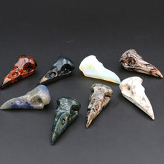 Natural Crystal Bird Skull Reiki Healing Home Decoration and Crystal Gift