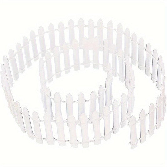 Mini Fairy Garden Fence DIY Wood Fence Mini Decorative Toy House Red