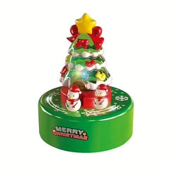 Christmas Tree Music Box with Lights and Built-In Button