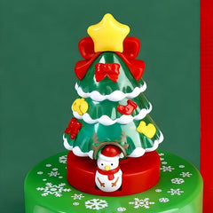 Christmas Tree Music Box with Lights and Built-In Button
