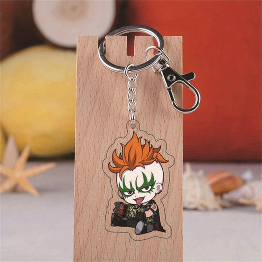 Anime Figure Keychain 5cm Skateboard Keyring Toy for Friends