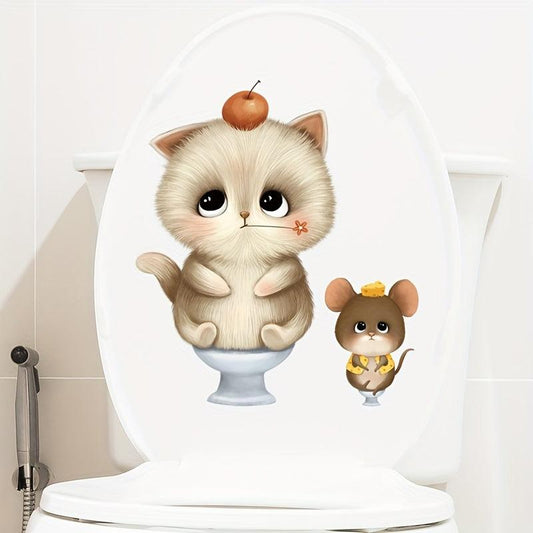 Home Decor Wall Sticker Toilet Sticker Bathroom Toilet Lid Sticker