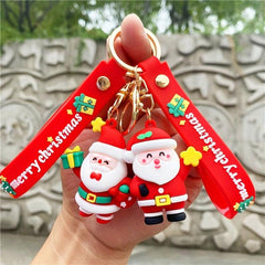 Cartoon Snowman Christmas Keychain Santa Claus Keychain