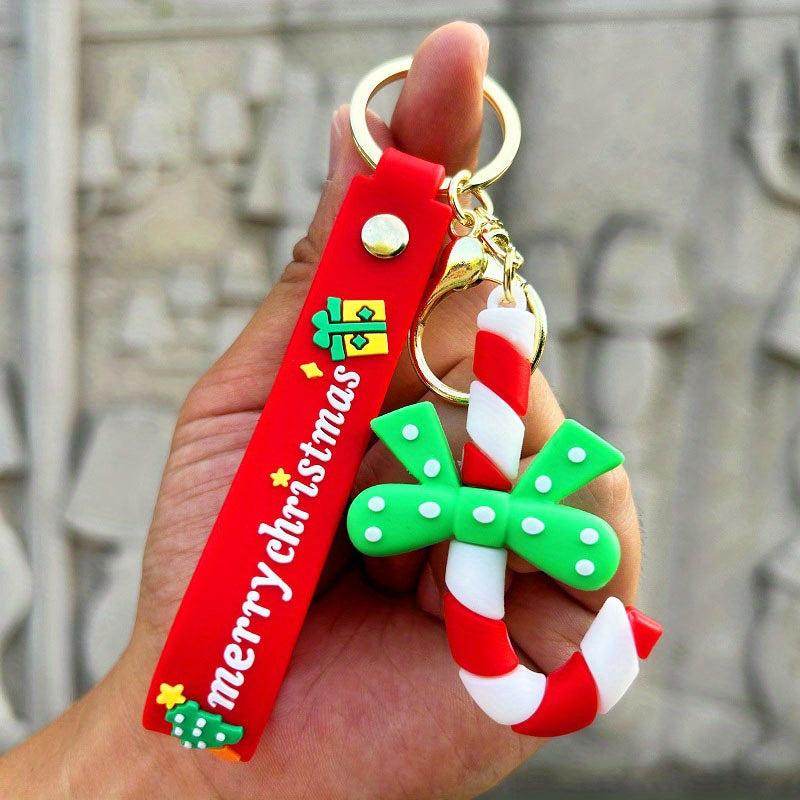 Cartoon Snowman Christmas Keychain Santa Claus Keychain
