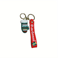 Cartoon Snowman Christmas Keychain Santa Claus Keychain