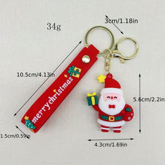 Cartoon Snowman Christmas Keychain Santa Claus Keychain