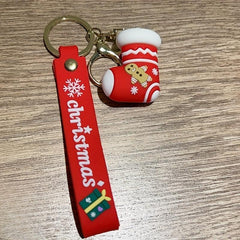 Cartoon Snowman Christmas Keychain Santa Claus Keychain