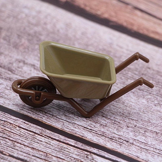 2pcs Mini Farm Tools Model Pocket Trailer Toy House Plastic Car
