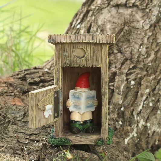 Funny Garden Gnomes Reading Dwarf Ornaments