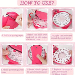 Girl's Home Hair Nail Drill Bright Diamond Decor