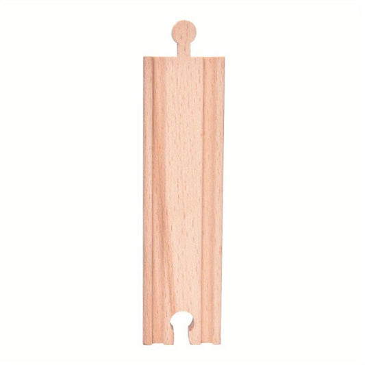 1 Pc Wooden Track Straight Railway Accessories Compatible Major Toy