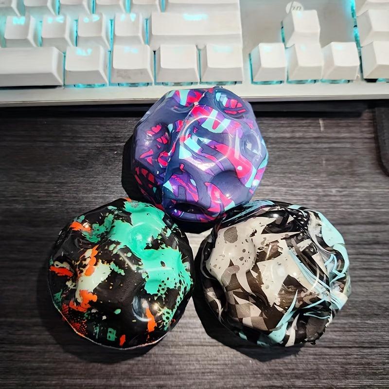 Christmas 63mm PU Stress Ball Foam Stress Ball Anxiety Relief Toy Cube