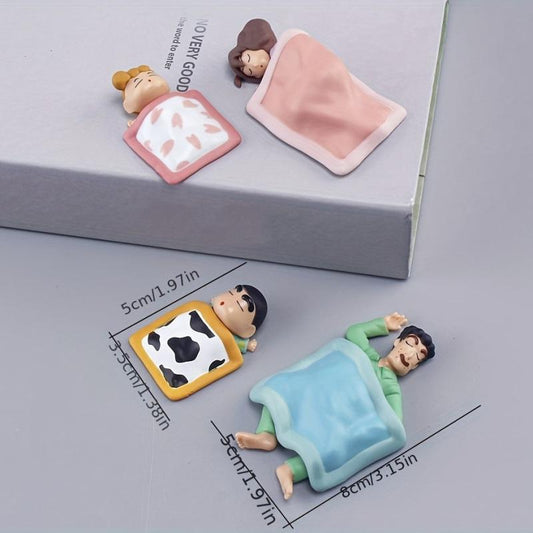 4pcs Japanese Cartoon PVC Room Decor Set