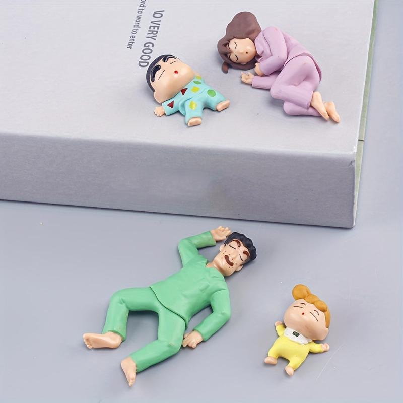 4pcs Japanese Cartoon PVC Room Decor Set