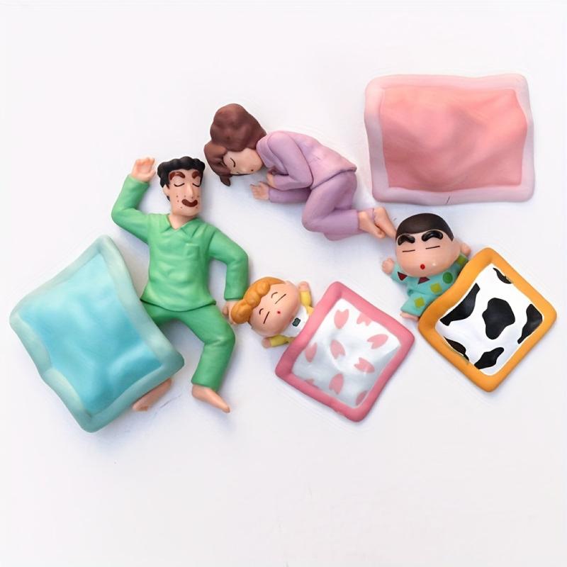 4pcs Japanese Cartoon PVC Room Decor Set