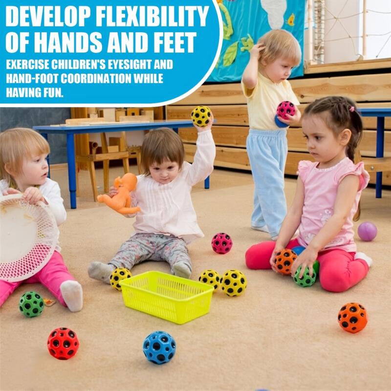 2pcs High Bouncing Space Ball Improve Hand Eye Coordination 66mm
