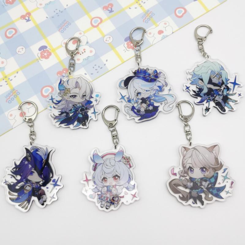 Anime Cartoon Acrylic Keychain Men's And Women's Backpack Pendant