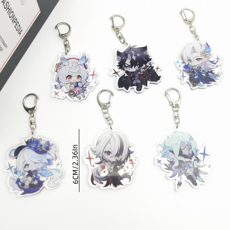 Anime Cartoon Acrylic Keychain Men's And Women's Backpack Pendant