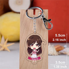5 Anime Figure Keychain Acrylic Comic Key Ring Manga Toy