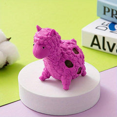 Funny Alpaca Shape Pinch Toy, Multicolored TPR Water Trick Toy