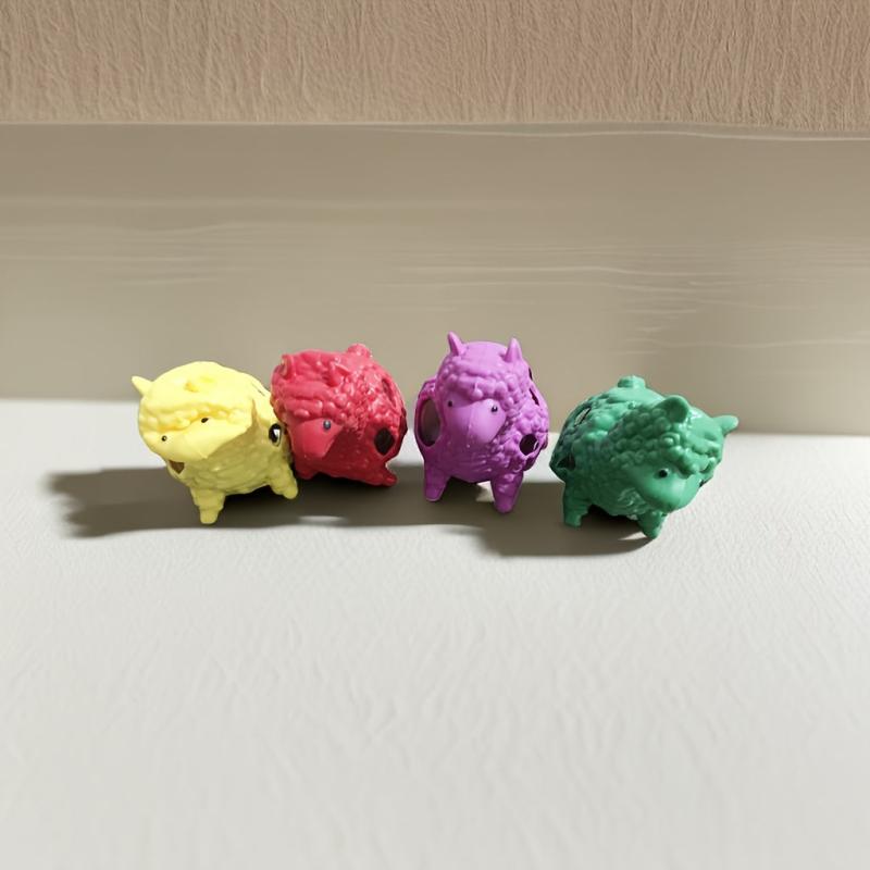 Funny Alpaca Shape Pinch Toy, Multicolored TPR Water Trick Toy