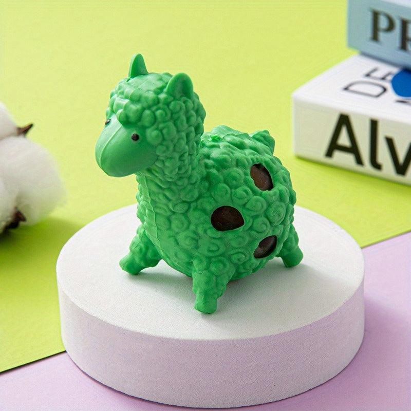 Funny Alpaca Shape Pinch Toy, Multicolored TPR Water Trick Toy