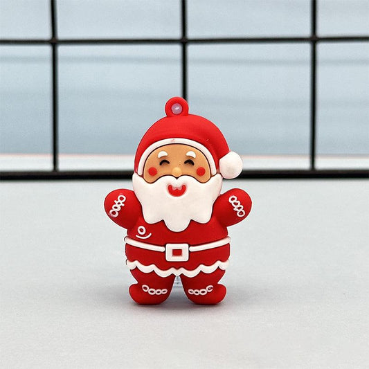 Christmas Keychain Toys Cake Ornaments Snowman Elk - Set of 12