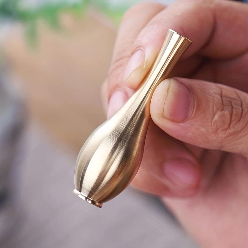 Brass Mini Vase Wine Bottle Incense Stick Tabletop Copper Decoration