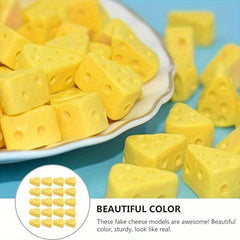 10pcs Micro Kitchen Food Cheese Model Simulation Triangle Cake Food Statue