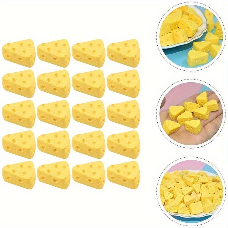 10pcs Micro Kitchen Food Cheese Model Simulation Triangle Cake Food Statue